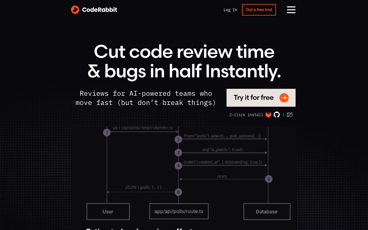 CodeRabbit AI code review tool screenshot