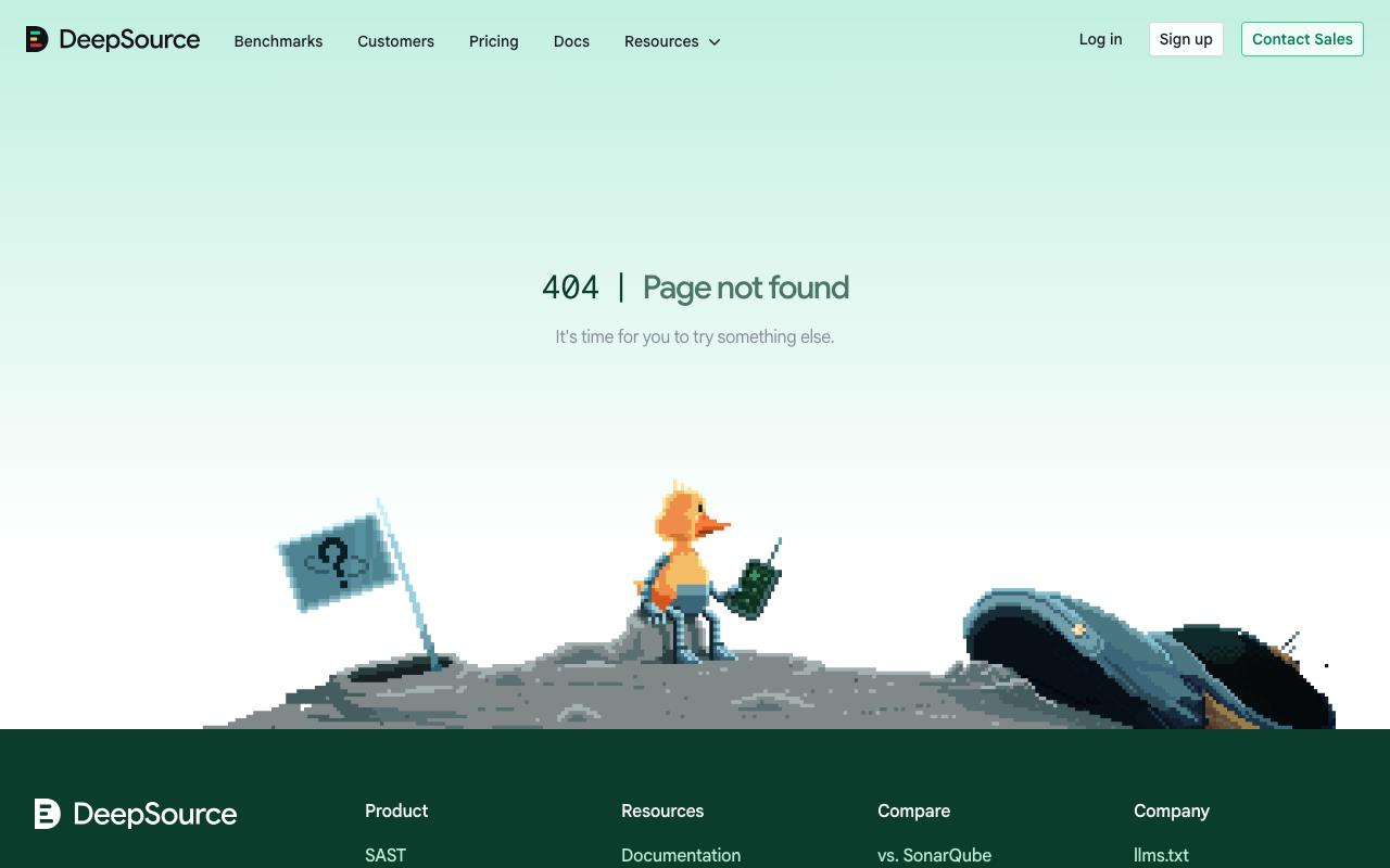DeepSource code quality platform dashboard screenshot